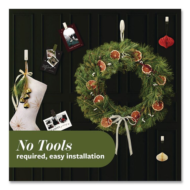 3M/COMMERCIAL TAPE DIV. Command™ PRMHP6ESF Limited Edition Decorative Hook Variety Pack, (4) Small (Supports 1 lb), (2) Medium (Supports 3 lb), Plastic, White, 6/Pack