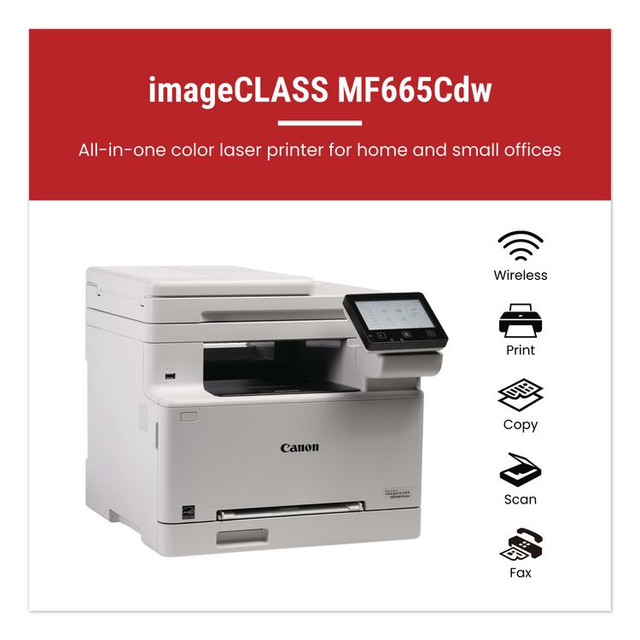 INNOVERA Canon® 6928C005 imageCLASS MF665Cdw Wireless Multifunction Laser Printer, Copy/Fax/Print/Scan