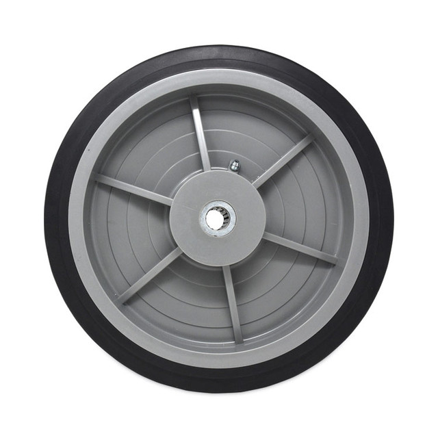 RUBBERMAID COMMERCIAL PROD. FG1316L30000 Tilt Truck Wheels, 850 lb Weight Capacity, 12" Wheel, Black