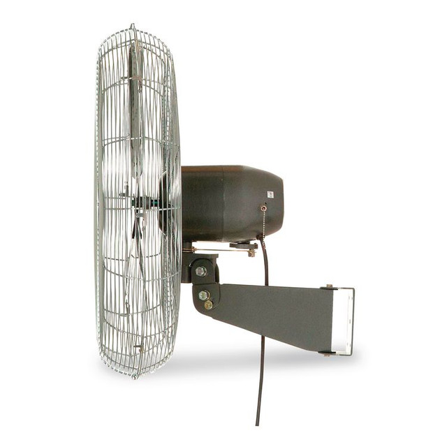 GLOBAL INDUSTRIAL 607050 Oscillating Wall Mount Fan, 3 Speed, 24"