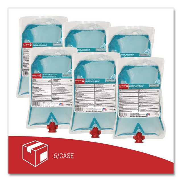 BETCO CORPORATION 759H200 Clario C3 Touch Free Antibacterial Foaming Skin Cleanser, Summer Citrus, 1,000 mL Refill Bag, 6/Carton