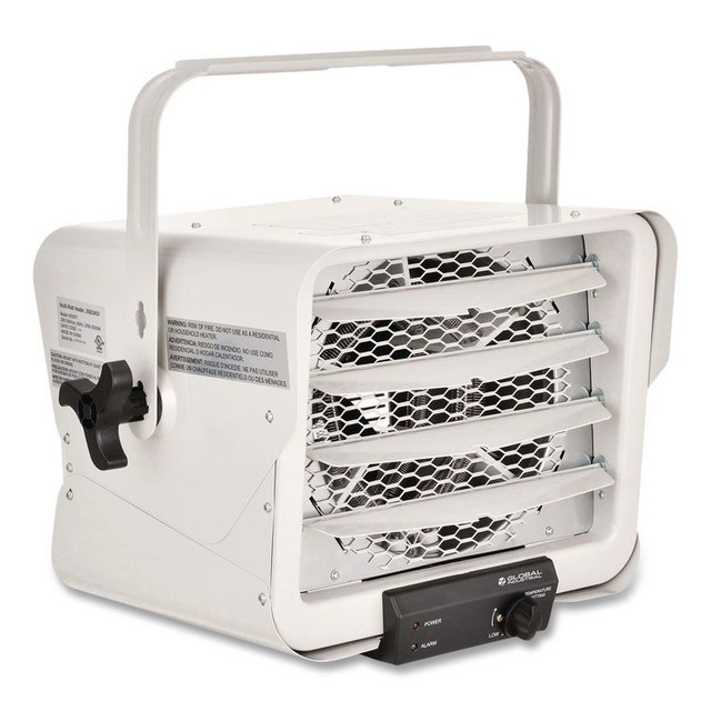 GLOBAL INDUSTRIAL 246737 Portable Heater with Built-In Thermostat, 5,000 W, 14.12 x 17.5 x 19.62, White