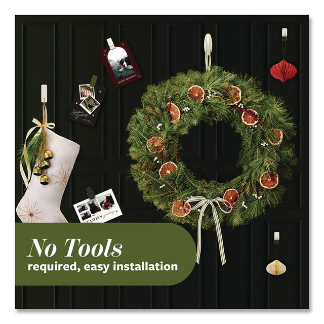 3M/COMMERCIAL TAPE DIV. Command™ SGMHP10ESF Limited Edition Decorative Hook Variety Pack, (8) Mini Spring Hooks, (2) Medium Hooks (Supports 3lb), Sage Green/Brass, 10/PK