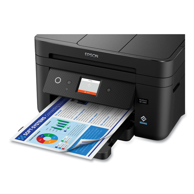 EPSON AMERICA, INC. C11CK60201 WorkForce WF-2960 Wireless All-in-One Inkjet Printer, Copy/Fax/Print/Scan