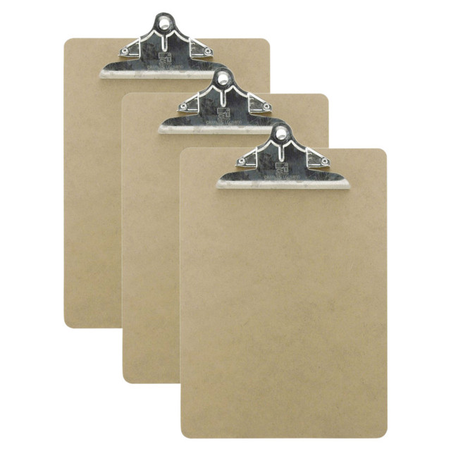 ADVANTUS Charles Leonard Hardwood Clipboard, Letter Size, Pack of 3