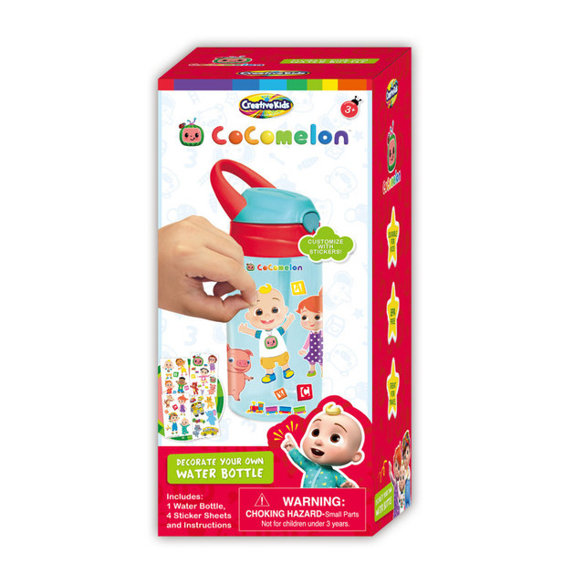 BE AMAZING TOYS Creative Kids™ Cocomelon Decorate Your Own Water Bottle