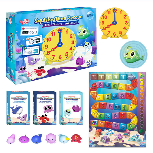 THE FIDGET GAME LTD The Fidget Game Squishy Time Rescue, The Telling Time Game