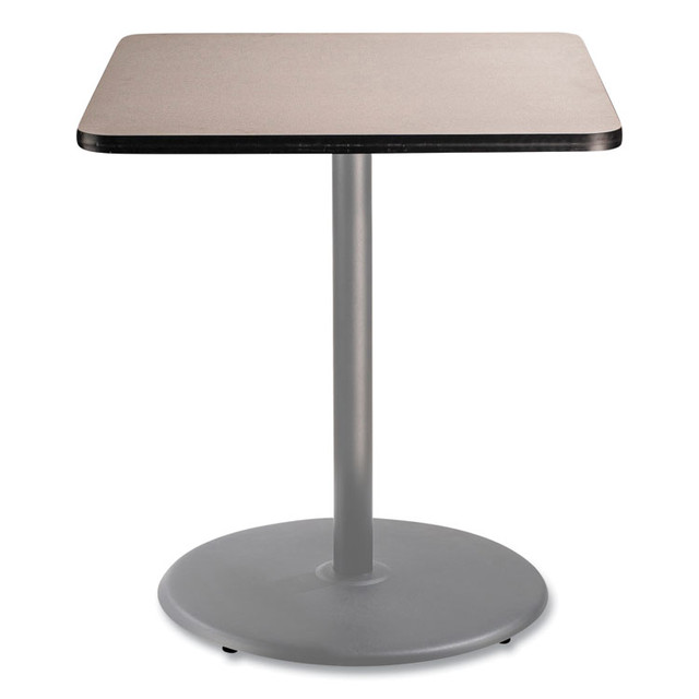 NATIONAL PUBLIC SEATING NPS® CG33636RB1GY Cafe Table, 36w x 36d x 42h, Square Top/Round Base, Gray Nebula Top, Gray Base