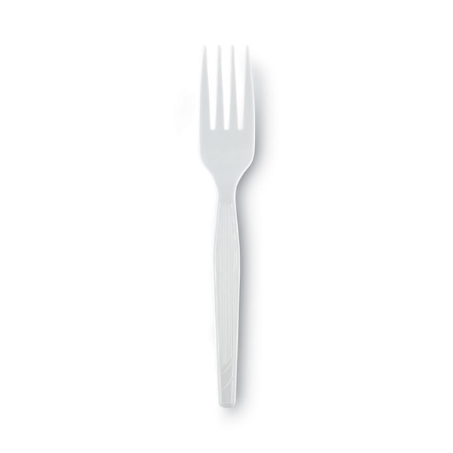 GEORGIA PACIFIC Dixie® FM217 Plastic Cutlery, Heavy Mediumweight Forks, White, 1,000/Carton