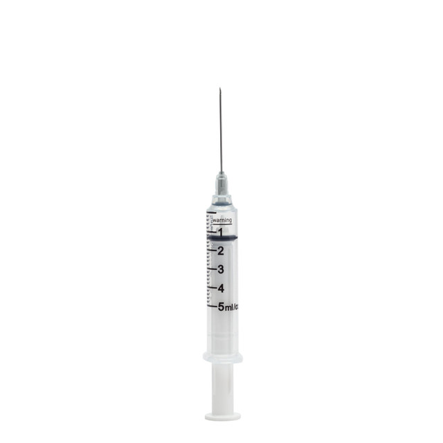 Myco Medical  SS5ML22G151 Safety Syringe with Needle, 5 mL, 22G x 1.5", Sterile, Black, 100/bx (Rx) (Item is considered Limited Quantity and cannot ship via Air or to AK, GU, HI, PR, VI) (Item is Non-Returnable & Non-Refundable) (Available for Sale i