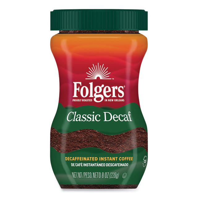 KEURIG DR PEPPER Folgers® 20630 Instant Coffee Crystals, Classic Decaf, 8 oz