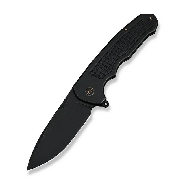 We Knife WE23011C-1 Starlash Flipper Knife Black Titanium Handle (3.97"" Black Stonewashed Bohler M390 Blade)