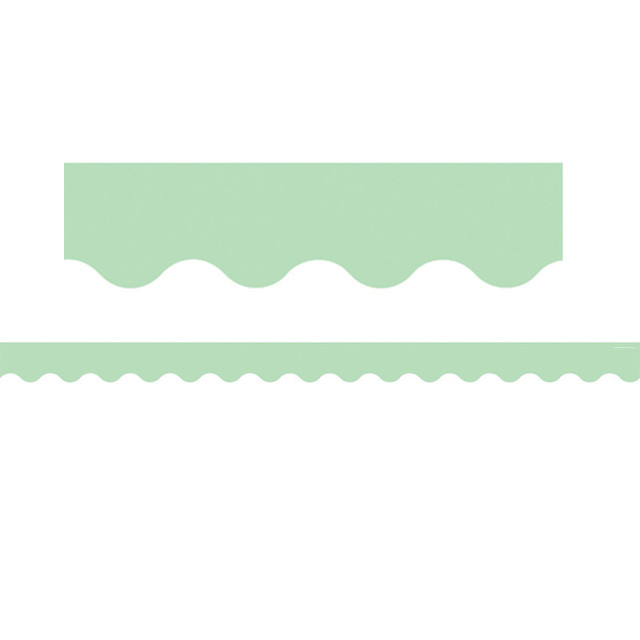 TEACHER CREATED RESOURCES Teacher Created Resources® Mint Green Scalloped Rolled Border Trim, 50 Feet