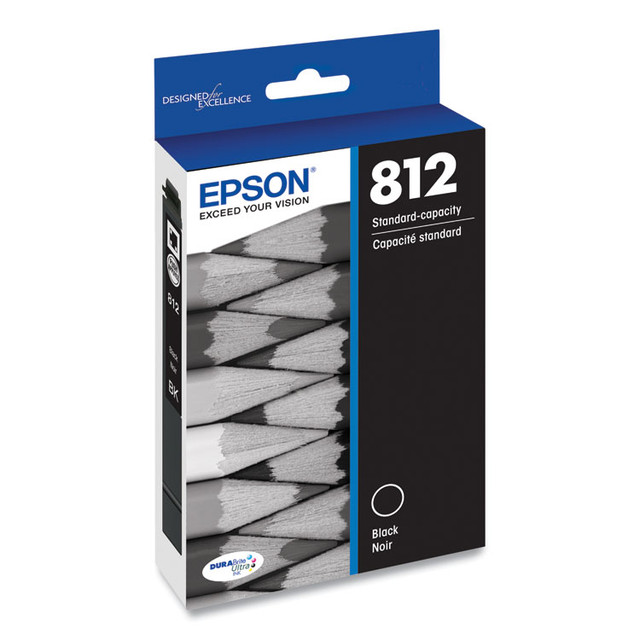 EPSON AMERICA, INC. T812120S T812120-S (T812) DURABrite Ultra Ink, 350 Page-Yield, Black