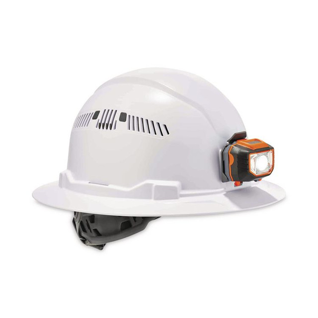 TENACIOUS HOLDINGS, INC. ergodyne® 60156 Skullerz 8973LED Class C Hard Hat Full Brim with LED Light, White