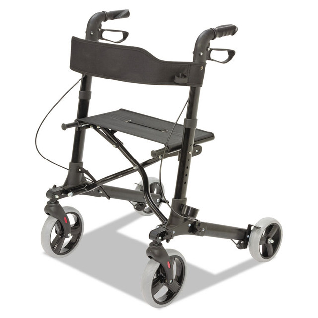 BRIGGS HEALTHCARE HealthSmart® 50150120200 Gateway Aluminum Rollator, Adjusts 31" to 36", 300 lb Capacity, Black