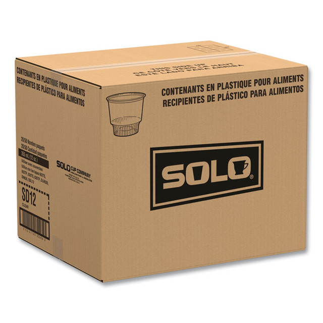 DART SOLO® SD12 Sundae Cups, 12 oz, Plastic, Clear, 50/Bag, 20 Bags/Carton
