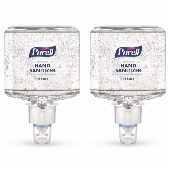 GO-JO INDUSTRIES PURELL® 646102 Food Processing Advanced Hand Sanitizer E3 Gel, 1,200 mL Bottle, Fragrance-Free, For ES6 Dispensers, 2/Carton