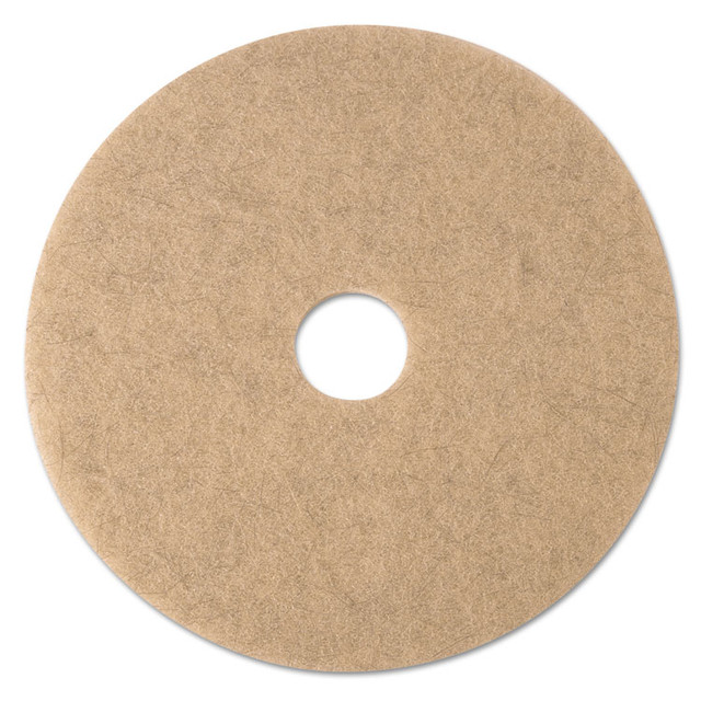 3M/COMMERCIAL TAPE DIV. 19009 Ultra High-Speed Natural Blend Floor Burnishing Pads 3500, 21" Diameter, Tan, 5/Carton