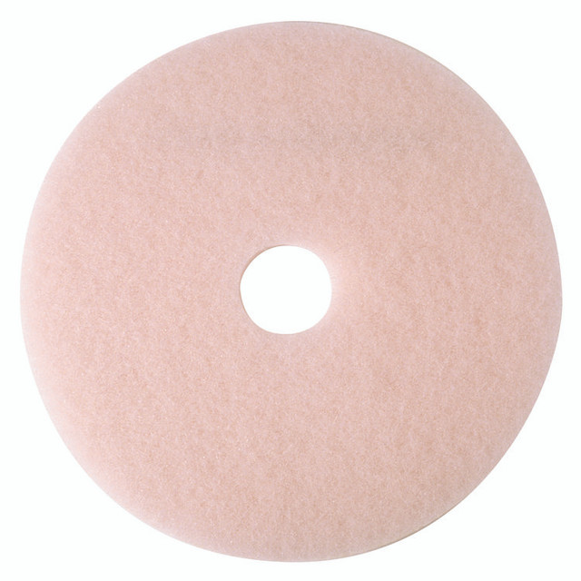 3M/COMMERCIAL TAPE DIV. 25861 Ultra High-Speed Eraser Floor Burnishing Pad 3600, 24" Diameter, Pink, 5/Carton
