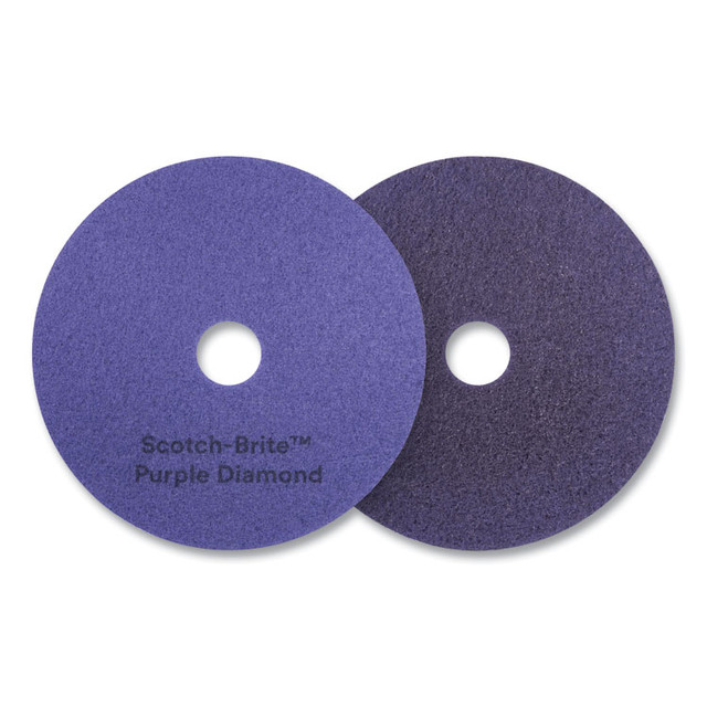 3M/COMMERCIAL TAPE DIV. Scotch-Brite™ 08742 Diamond Floor Pads, 14" Diameter, Purple, 5/Carton
