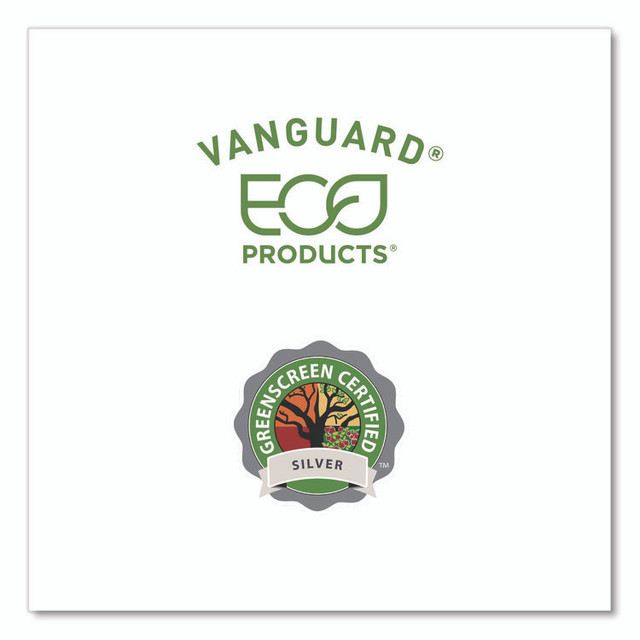 ECO-PRODUCTS,INC. EPB002NFA Vanguard Renewable and Compostable Sugarcane Clamshells, 3 Compartments, 9 x 6 x 3, White, 250/Carton