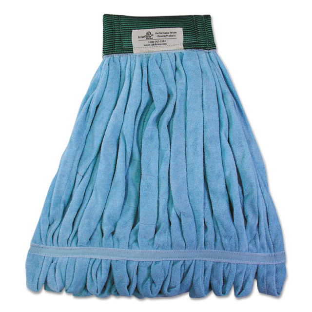 BOARDWALK MWTLBCT Microfiber Looped-End Wet Mop Heads, Large, Blue, 12/Carton