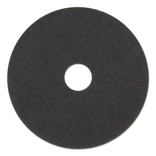 3M/COMMERCIAL TAPE DIV. 08379 Low-Speed Stripper Floor Pad 7200, 17" Diameter, Black, 5/Carton