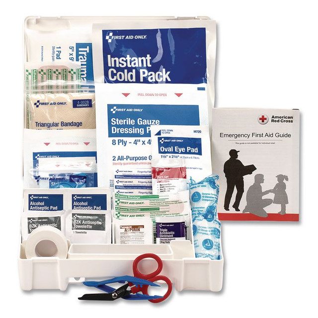 FIRST AID ONLY, INC. 222U Office First Aid Kit for 10 People, 62 Pieces, Plastic Case