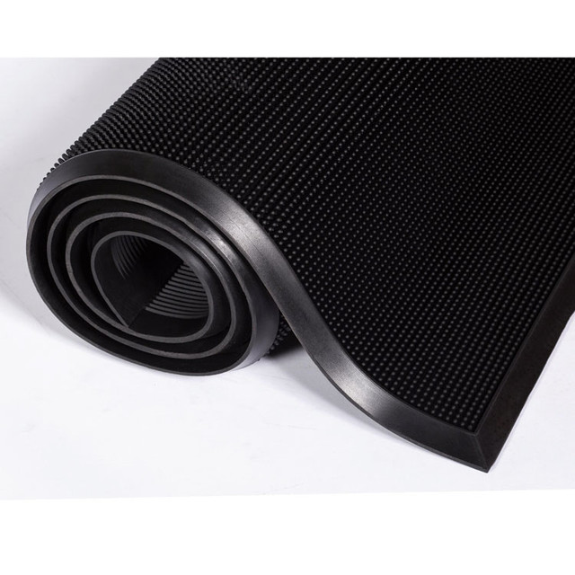 CROWN MATS & MATTING MAFG62BK Mat-A-Dor Entrance Scraper Mat, Black Fingertip Textured Rubber Surface, 36" x 72"
