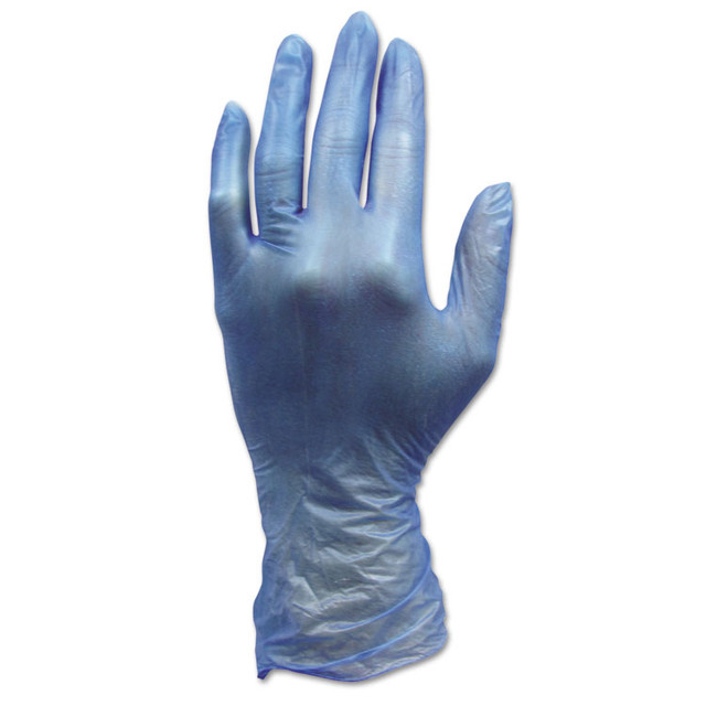 HOSPECO GLV144FS ProWorks Industrial Grade Disposable Vinyl Gloves, Powder-Free, Small, 4 mil Thick, 9" Long, Blue, 100/Box, 10 Boxes/Carton