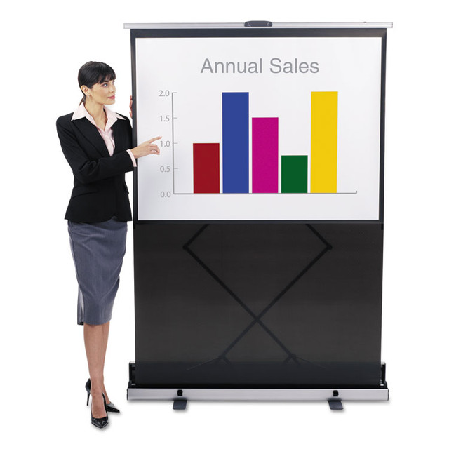 QUARTET MFG. 980S Euro 80 Instant Portable Cinema Screen, 80 x 80, White Matte Finish