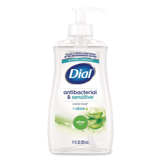 DIAL PROFESSIONAL 20946 Antibacterial Liquid Hand Soap, Aloe Scent, 11 oz, 12/Carton