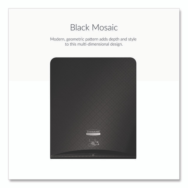 KIMBERLY-CLARK PROFESSIONAL Professional* 58780 ICON Faceplate for Automatic Roll Towel Dispenser, 18.12 x 15.62 x 12.87, Black Mosaic