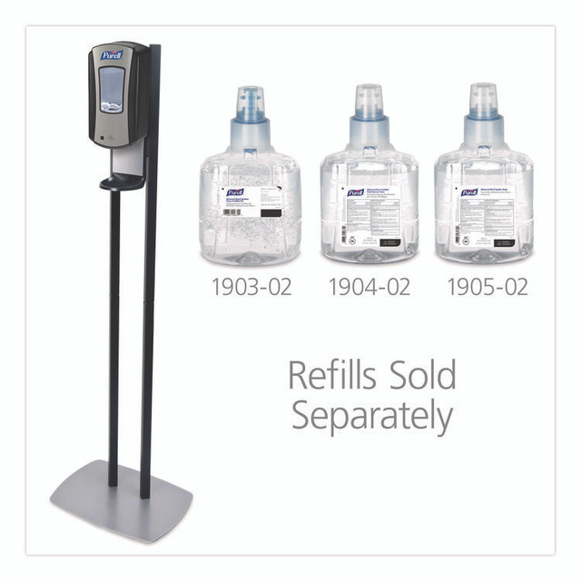 GO-JO INDUSTRIES PURELL® 7028DS LTX-12 Dispenser Floor Stand, 1,200 mL, 13.5 x 5 x 28.5, Graphite