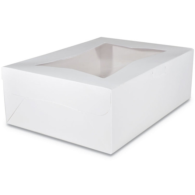 SOUTHERN CHAMPION TRAY SCT® 23143 White Window Bakery Boxes with Tuck-in Lid, 19 x 14 x 6.5, White, Paper, 50/Carton