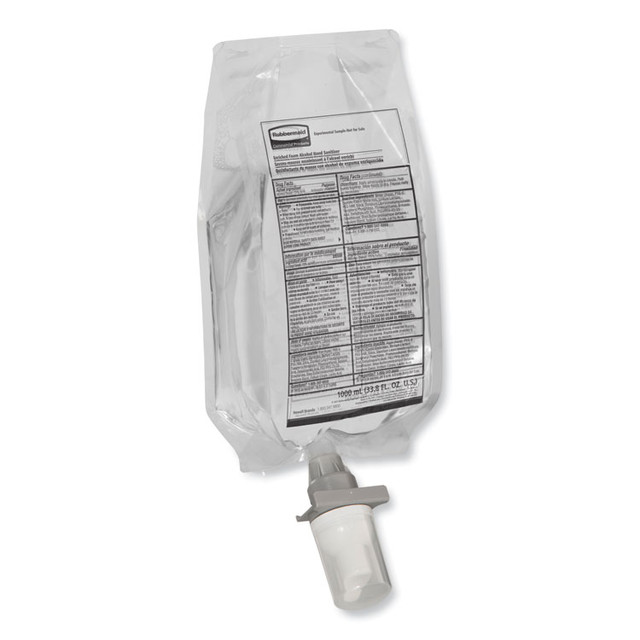 RUBBERMAID COMMERCIAL PROD. 2080803 AutoFoam Refill With Alcohol Foam Hand Sanitizer, Clear, 1,000 mL, Fragrance-Free, 4/Carton