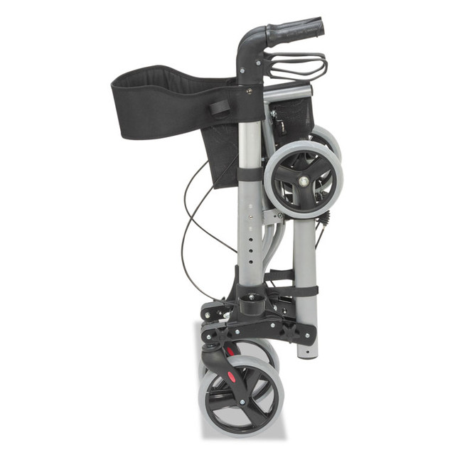 BRIGGS HEALTHCARE HealthSmart® 50150124100 Gateway Aluminum Rollator, Adjusts 31" to 36", 300 lb Capacity, Titanium