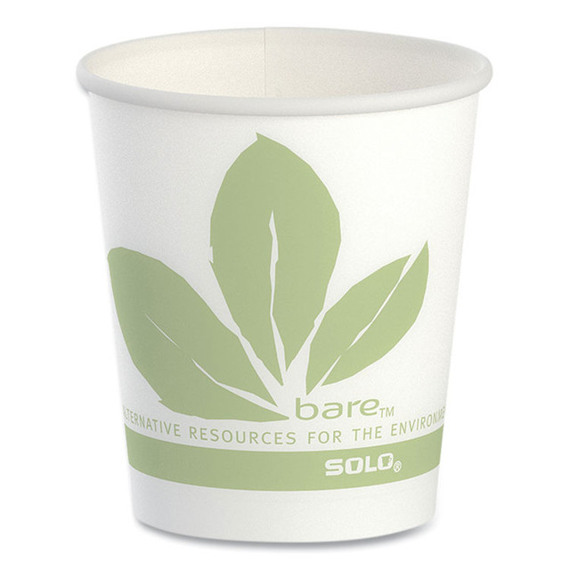 DART SOLO® 44BB Bare Eco-Forward Treated Paper Cold Cups, 3 oz, Bare Design, 100/Sleeve, 50 Sleeves/Carton