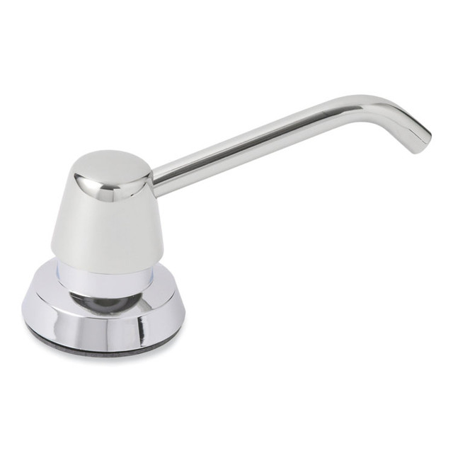 BOBRICK WASHROOM 8221 Manual Top-Fill Liquid Soap Dispenser, 4" Spout, 20 oz, 5.63 x 5.63 x 11.25, Chrome