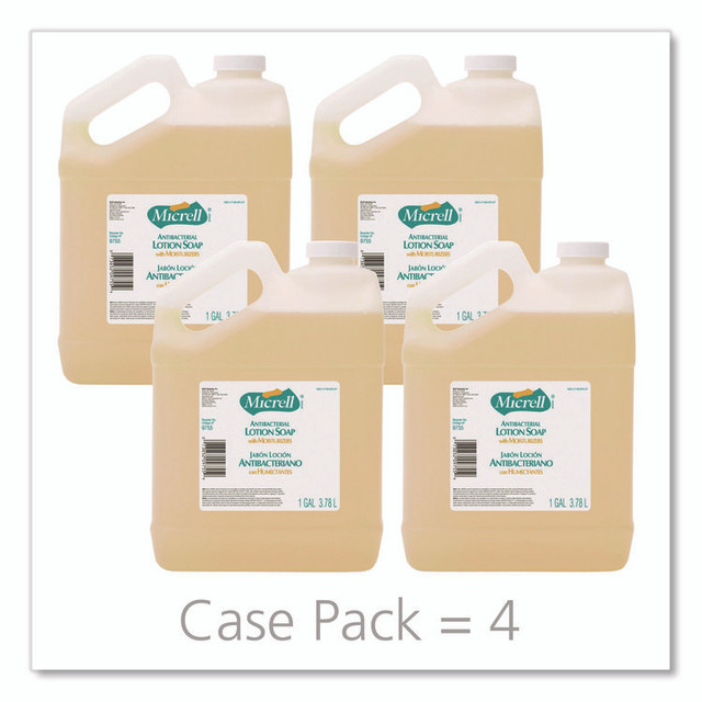 GO-JO INDUSTRIES MICRELL® 9755-04CT Antibacterial Lotion Soap, Light Scent, 1 gal, 4/Carton