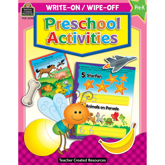 TEACHER CREATED RESOURCES Teacher Created Resources® Preschool Activities Write-On Wipe-Off Book, Grade PK-K