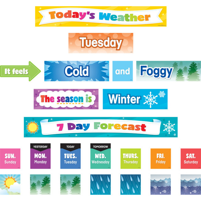 TEACHER CREATED RESOURCES Teacher Created Resources® Colorful Weather Pocket Chart Cards, Pack of 94
