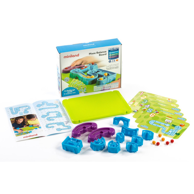 MINILAND EDUCATIONAL CORPORATION Miniland Maze Balance Board, 24 Pieces