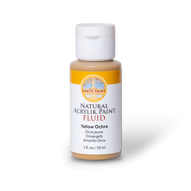 NATURAL EARTH PAINT Natural Earth Paint Natural Fluid Acrylik Paint, 1 oz, Yellow Ochre