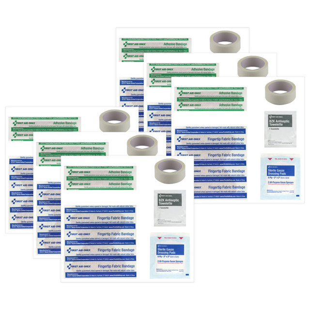 ACME UNITED CORPORATION First Aid Only® Classroom Single Use First Aid Kit Refill, 1 Count, Pack of 6