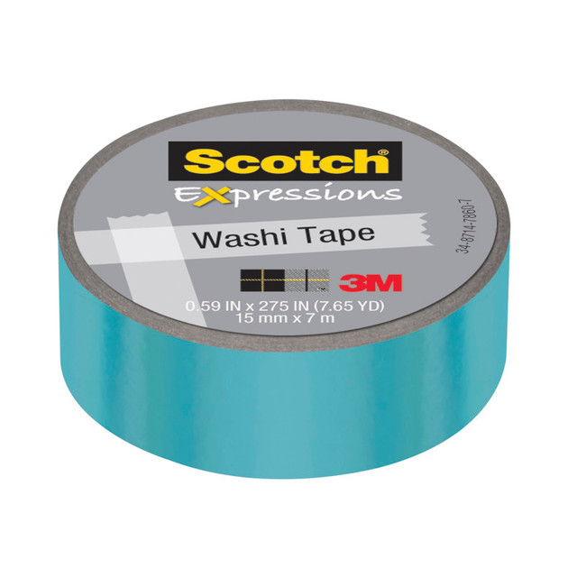 3M COMPANY Scotch® Expressions Washi Tape, .59" x 275", Iridescent Blue