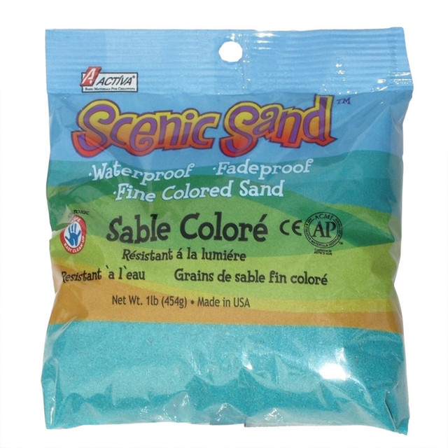 ACTIVA PRODUCTS ACTÍVA Scenic Sand™ Craft Colored Sand, Turquoise, 1 lb (454 g) Bag