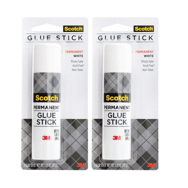 3M COMPANY Scotch® Acid-Free Craft Glue Stick, 1.41 oz, Pack of 2