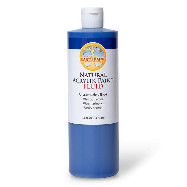 NATURAL EARTH PAINT Natural Earth Paint Natural Fluid Acrylik Paint, 16 oz, Ultramarine Blue